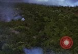 Image of bombardment of Viet Cong huts Vietnam, 1965, second 41 stock footage video 65675054890