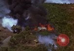 Image of bombardment of Viet Cong huts Vietnam, 1965, second 53 stock footage video 65675054890