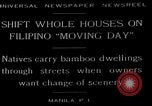 Image of shift whole houses Manila Philippines, 1949, second 7 stock footage video 65675054944