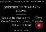 Image of freak aircraft fails in trial Denver Colorado USA, 1929, second 4 stock footage video 65675054945