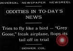 Image of freak aircraft fails in trial Denver Colorado USA, 1929, second 7 stock footage video 65675054945
