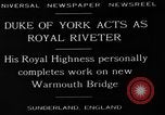 Immagine di Il duca di York Sunderland Inghilterra, 1929, secondo 5 filmato di repertorio 65675054949
