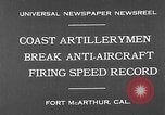 Image Canons antiaériens Fort MacArthur California USA, 1930, de la seconde 6 séquences d'archives historiques vidéo 65675054973