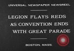 Image Congrès de la Légion américaine Boston Massachusetts USA, 1930, de la seconde 3 séquences d'archives historiques vidéo 65675054976