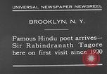 Image sir Rabindranath Tagore Brooklyn New York City USA, 1930, de la seconde 7 séquences d'archives historiques vidéo 65675054979