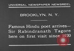 Image sir Rabindranath Tagore Brooklyn New York City USA, 1930, de la seconde 8 séquences d'archives historiques vidéo 65675054979