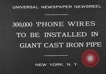 Image of world's largest conduit New York United States USA, 1930, second 3 stock footage video 65675054982