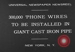 Image of world's largest conduit New York United States USA, 1930, second 4 stock footage video 65675054982