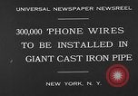 Image of world's largest conduit New York United States USA, 1930, second 9 stock footage video 65675054982