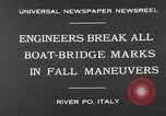 Image of Italian soldiers build pontoon bridge Italy, 1930, second 4 stock footage video 65675054983