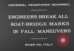 Image of Italian soldiers build pontoon bridge Italy, 1930, second 8 stock footage video 65675054983