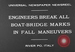 Image of Italian soldiers build pontoon bridge Italy, 1930, second 9 stock footage video 65675054983
