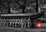 Image of Italian soldiers build pontoon bridge Italy, 1930, second 20 stock footage video 65675054983