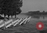 Image of Italian soldiers build pontoon bridge Italy, 1930, second 48 stock footage video 65675054983