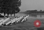 Image of Italian soldiers build pontoon bridge Italy, 1930, second 49 stock footage video 65675054983