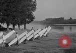 Image of Italian soldiers build pontoon bridge Italy, 1930, second 51 stock footage video 65675054983