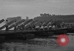 Image of Italian soldiers build pontoon bridge Italy, 1930, second 53 stock footage video 65675054983