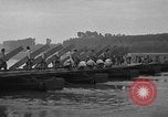 Image of Italian soldiers build pontoon bridge Italy, 1930, second 54 stock footage video 65675054983