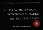 Image of annual motorcycle race Berlin Germany, 1930, second 1 stock footage video 65675054985