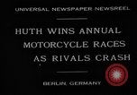 Image of annual motorcycle race Berlin Germany, 1930, second 6 stock footage video 65675054985