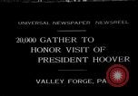 Image of Memorial Day Ceremony Valley Forge Pennsylvania USA, 1931, second 1 stock footage video 65675054987
