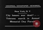 Image of Memorial Day parade New York City USA, 1931, second 6 stock footage video 65675054988