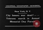 Image of Memorial Day parade New York City USA, 1931, second 8 stock footage video 65675054988