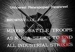 Standbild industrielle Streik Brownsville Pennsylvania USA, 1933, aus Sekunde 1 historischem Filmmaterial Videoclip 65675054995