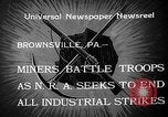 Standbild industrielle Streik Brownsville Pennsylvania USA, 1933, aus Sekunde 3 historischem Filmmaterial Videoclip 65675054995