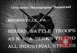 Standbild industrielle Streik Brownsville Pennsylvania USA, 1933, aus Sekunde 5 historischem Filmmaterial Videoclip 65675054995