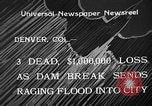 Image of flood Denver Colorado USA, 1933, second 1 stock footage video 65675055000
