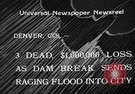 Image of flood Denver Colorado USA, 1933, second 6 stock footage video 65675055000