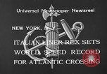 Image of Italian liner Rex New York City USA, 1933, second 4 stock footage video 65675055002