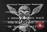 Standbild Native American Indian canoe Race Coupeville Washington USA, 1933, aus Sekunde 3 historischem Filmmaterial Videoclip 65675055007