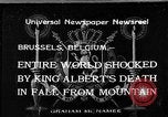 Standbild Tod von König Albert von Belgien Brüssel Belgien, 1934, aus Sekunde 1 historischem Filmmaterial Videoclip 65675055019