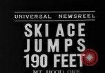 Image of Pacific Northwest Ski Jumping Championship Oregon Mount Hood USA, 1935, second 7 stock footage video 65675055048
