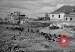 Image of tram line construction Warsaw Poland, 1947, second 40 stock footage video 65675055119