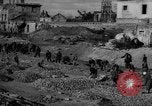 Image of tram line construction Warsaw Poland, 1947, second 55 stock footage video 65675055119