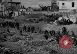 Image of tram line construction Warsaw Poland, 1947, second 57 stock footage video 65675055119