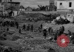 Image of tram line construction Warsaw Poland, 1947, second 61 stock footage video 65675055119