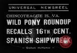 Standbild wilden Ponys Chincoteague Island Virginia USA, 1939, aus Sekunde 1 historischem Filmmaterial Videoclip 65675055162