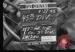 Image of American troops at outskirts of Dachau Concentration Camp Dachau Germany, 1945, second 4 stock footage video 65675055237