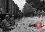 Image of American troops at outskirts of Dachau Concentration Camp Dachau Germany, 1945, second 14 stock footage video 65675055237