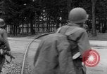 Image of American troops at outskirts of Dachau Concentration Camp Dachau Germany, 1945, second 18 stock footage video 65675055237
