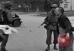 Image of American troops at outskirts of Dachau Concentration Camp Dachau Germany, 1945, second 56 stock footage video 65675055237