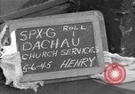 Image of prisoners at Outdoor Church Services Bavaria Germany, 1945, second 3 stock footage video 65675055300