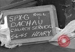 Image of prisoners at Outdoor Church Services Bavaria Germany, 1945, second 4 stock footage video 65675055300