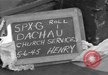 Image of prisoners at Outdoor Church Services Bavaria Germany, 1945, second 5 stock footage video 65675055300