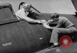 Image of Japanese flag painted on aircraft to record aerial victory Pacific Ocean, 1945, second 13 stock footage video 65675055307