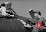 Image of Japanese flag painted on aircraft to record aerial victory Pacific Ocean, 1945, second 17 stock footage video 65675055307